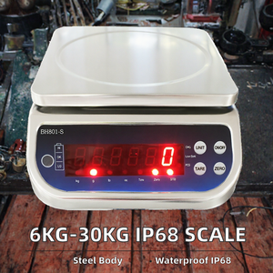 เครื่องชั่งแบบตั้งโต๊ะ Gromy 6กก. 30กก. สแตนเลสสตีล IP68 กันน้ำ พร้อมจอ LED LCD ความแม่นยำ 1 กรัม รุ่น Super-SS ชั่งน้ำหนักแบบดิจิตอล OEM - Product Image 2
