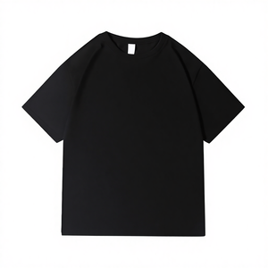 Men's <b>Extra</b> <b>Large</b> Sports Wear T-Shirt Customizable Wholesale Casual Black White Loose Knitted Eco-Friendly Solid Plain Dyed - Product Image 4