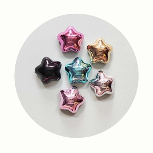 Breloques étoiles couleur métallique, cabochons en résine à dos plat, mini-appliques pour scrapbooking, loisirs créatifs et fabrication de pinces à cheveux - Product Image 2