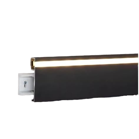 Modern 3.3ft/1m Wall Mount LED Aluminum Skirting Baseboards 80mm X 9mm Strip Light Channel Profile for Bedroom Living Room