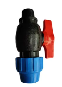 Компрессионный клапан высокого качества 20-* 1/2-75*2,1/2 папа PP, один шаровой клапан для оросительной системы