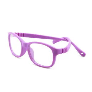 Montura de gafas para niños TR90, gafas de gel de sílice con cordón, monturas ópticas para Miopía