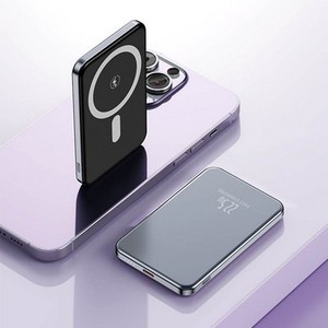 Batterie externe portable ultra-fine en métal 5000 mAh, rechargeable, couleur et logo personnalisables, facile à transporter - Product Image 4