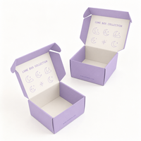 Boîtes d'emballage violettes personnalisées avec des boîtes pour vêtements et des boîtes d'expédition, emballage en matériaux recyclés pour les boîtes cadeaux