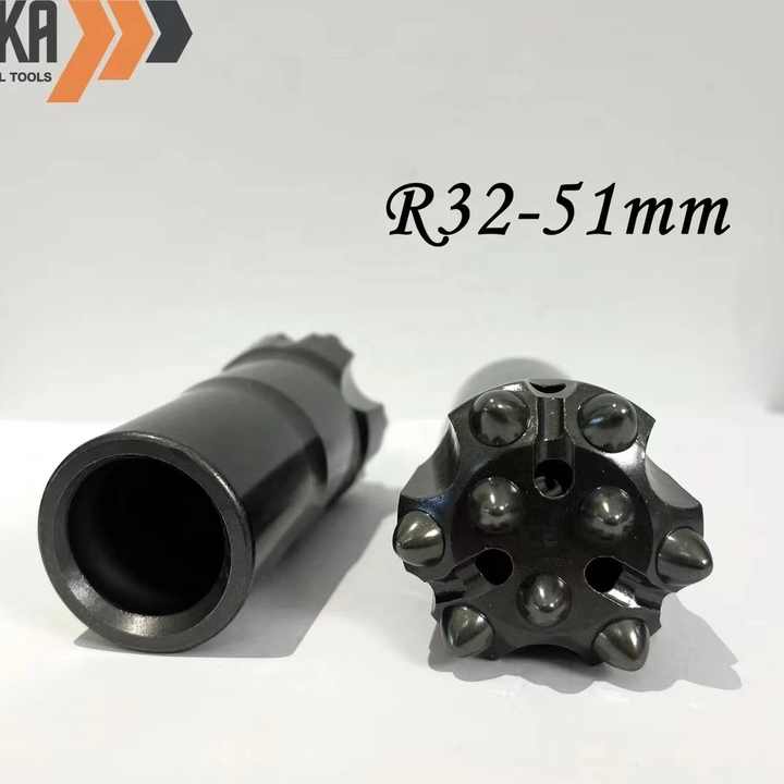 High Quality 51mm R25 R32 R35 SR35 Thread Button Bit for Drifting and