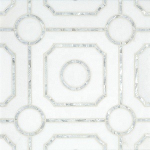 DTH Pietra buon prezzo puro <span class=keywords><strong>marmo</strong></span> bianco della miscela madre di perla in <span class=keywords><strong>marmo</strong></span> a getto d'acqua disegni - Product Image 2