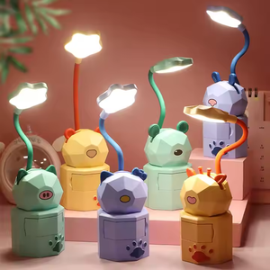 Lampe de bureau LED mignonne de dessin animé pour enfants, rechargeable par USB, protection des yeux, lumière de table à commande tactile, cadeau pour étudiant, lecture nocturne - Product Image 1