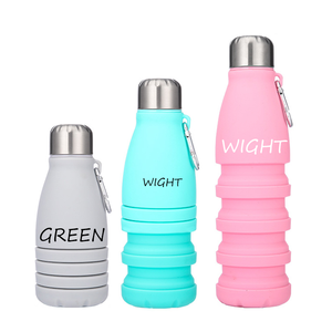 Botellas de Agua de Silicona Fáciles de Transportar de 550 ml, Botella de Agua de Silicona de Gran Capacidad Plegable para Deportes - Product Image 5