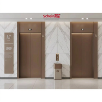 Ascenseur de passagers haut de gamme en acier inoxydable 304, traction sans engrenages, cabine finition miroir, design classique moderne, ScheinLift