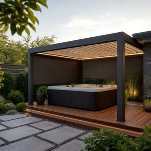 Pérgola Bioclimática RKOVE RK-C2 con 1 Pantalla Zip, Gazebo Independiente para Privacidad en Patio Residencial, Spa o Lounge - Product Image 1