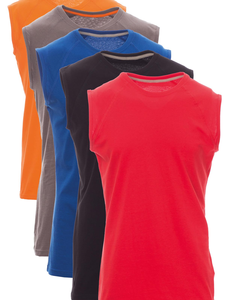 SAWA INDUSTRIES <b>Men's</b> 100% Cotton Tank Sleeveless Sports <b>Vest</b> Breathable Casual Gym Training Tee 180g Fabric Weight Embroidery - Product Image 2