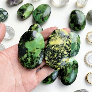 Pierre de palmier en opale verte polie CRYSTAL HOLA, tendance mode, haute qualité, pour la décoration de la maison et du bureau - Product Image 1