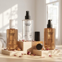 Exquisita Botella de Plástico de 200 ml para Cuidado de la Piel, con Hombro Inclinado, Transparente, Ámbar, Esmerilada, Blanca, para Lavado de Manos, Crema Facial