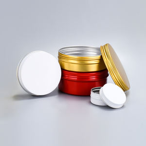 Vente en gros <span class=keywords><strong>prix</strong></span> d'usine récipient de stockage en métal personnalisé 10g 50g 200g 500g argent aluminium pot cosmétique en étain pour crème baume à lèvres - Product Image 6