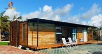 Snow protection Two Bedrooms Glass Mirrors Prefab Home Hotel Glamping Luxury Maritime Water Module Floating House Accommodation