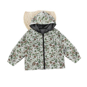 BT1368 Custom camo green zipper Boutique pullover for Baby Boy long Sleeve Infant fall <b>Children's</b> Clothe - Product Image 1