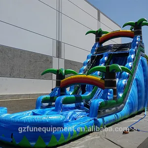 2020 गर्म बिक्री विशाल पीवीसी ब्लू क्रश दोहरी लेन पानी स्लाइड वाणिज्यिक पानी स्लाइड inflatable बच्चों के लिए