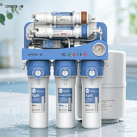 Sistema de Ósmosis Inversa Alcalina de 6 Etapas OEM/ODM 75GPD, Filtro de Agua Bajo Fregadero, Purificador de Agua con Tanque, Ósmosis Doméstica