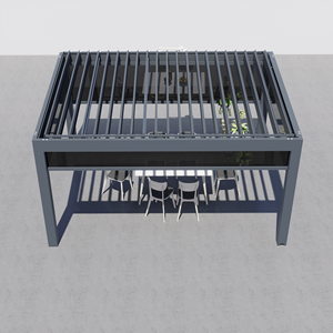 Bioclimatic เพอร์โกลาลานอลูมิเนียมกันน้ำสำหรับสวนกลางแจ้งบานเกล็ดหลังคาศาลากลางแจ้ง - Product Image 4