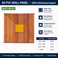 Panneau mural en PVC décoratif géométrique fluorescent, imperméable et ignifuge, moderne et 3D, pour salon et hôtel, vente en gros