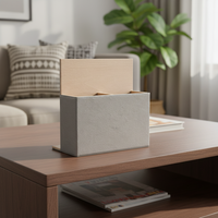 Support de télécommande en cuir PU pour hôtel, petit organisateur de bureau, rangement de chevet pour table de nuit