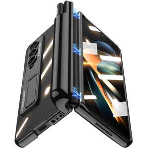 Étui transparent Laudtec pour Samsung Galaxy <span class=keywords><strong>Z</strong></span> <span class=keywords><strong>Fold</strong></span> <span class=keywords><strong>4</strong></span> 5 6 avec support pour <span class=keywords><strong>S</strong></span> <span class=keywords><strong>Pen</strong></span>, film trempé et protection intégrale pour la <span class=keywords><strong>coque</strong></span> magnétique <span class=keywords><strong>Fold</strong></span> - Product Image 4