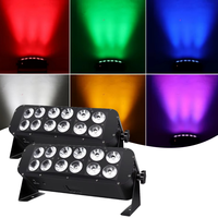 Projecteur mural LED sans fil 12x18W RGBWAUV 6-en-1 DMX IR APP pour éclairage de scène, mariages, fêtes et églises