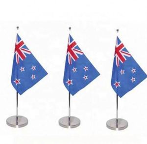 Decoración de Oficina, Bandera de Escritorio, Asta de Bandera Plateada, Soporte de Bandera de Mesa, Porta Banderas de Mesa - Product Image 2