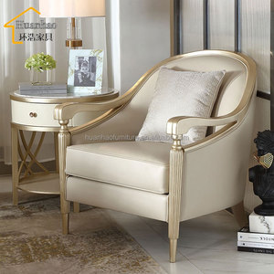 Set di Divani in Pelle di Lusso Moderno per Villa, Divano con Struttura in Legno Curvo e Imbottitura in Spugna per Arredamento Soggiorno - Product Image 6