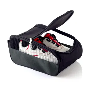 휴대용 골프 신발 가방 통기성 방진 스토리지 주최자 지퍼 신발 가방