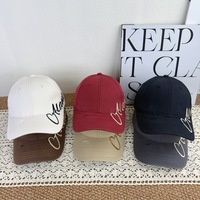 Nueva Gorra de Béisbol para Mujer, Estructurada, con Bordado de Letras, Estilo Desgastado, Versátil, para Viajes al Aire Libre, Protección Solar, Casual
