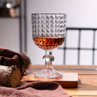 Verres à vin rétro écologiques en gros, style européen, gobelets à vin blanc et spiritueux, en verre fabriqué à la machine, 300 ml, pour les fêtes