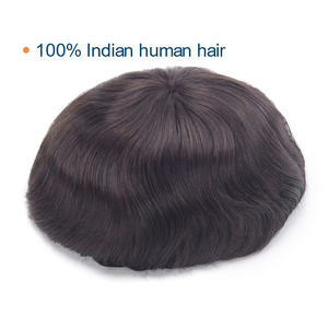 Bán Buôn Người Đàn Ông Của Pháp Ren Phía Trước Đôi Tóc Giả Tóc Giả Tự Nhiên Trinh Ấn Độ Remy Tóc PU Kỹ Thuật Sóng Phong Cách Thay Thế Hệ Thống - Product Image 6