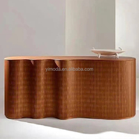 Meubles de maison modernes design italien tables console en demi-lune table console de salon en or de luxe pour couloir