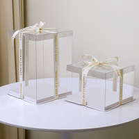Boîtes à gâteaux avec fenêtre de 4/6/8/10/12/14 pouces en promotion – Outils de pâtisserie, boîte cadeau pour mariage, fête, anniversaire, fleurs