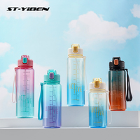 Grande bouteille shaker moderne en plastique pour protéines, bouteilles d'eau portables en plastique pour boissons, carafe à eau