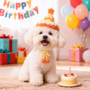 Écharpe triangulaire décontractée pour chat et chien, motif dessin animé, décoration anniversaire et Nouvel An, en fil, serviette anti-bave pour chaton, toutes saisons - Product Image 3