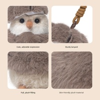 Breloque de sac canari mignon, jouet en peluche petit oiseau amusant, cadeau d'anniversaire unisexe, poupée de sac à dos, porte-clés en polyester, à partir de 14 ans