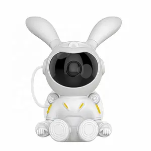 Lonvel 멀티 컬러 달 토끼 앉아있는 위치 오션 스타 라이트 토끼 프로젝터 우주 비행사 프로젝션 램프 원격 제어