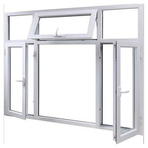 Finestra a Battente in UPVC Impermeabile con Doppio Vetro Isolante, Resistente alle Intemperie, per Edifici Residenziali, Porte e <span class=keywords><strong>Finestre</strong></span> Esterne - Product Image 5