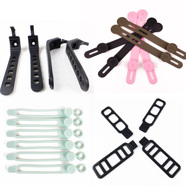Rubber Parts Custom Multi-Color Reusable Silicone Cord Organizer Cable Ties IATF16949 Certification OEM/ODM Accepted Cutting