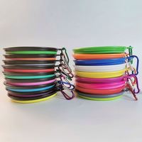 Bol pliable en silicone écologique pour animaux de compagnie, bouteilles d'eau pliables colorées pour chiens, conteneur portable pour nourriture et eau pour chats