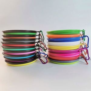 Tazón de Silicona Plegable Ecológico para Mascotas, Botella de Agua Plegable Colorida para Perros, Contenedor Portátil de Agua y Comida para Viajes, para Gatos - Product Image 4