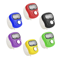 Compteur de Tasbih LCD Musulman à 5 Chiffres, Affichage Numérique, en Plastique, Alimenté par Piles, Compteur de Doigt Portable