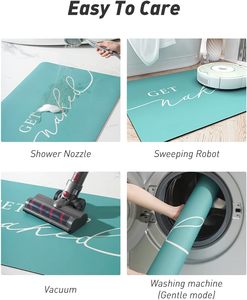 Diatomo personalizzato in cotone morbido asciugatura rapida <span class=keywords><strong>grande</strong></span> hotel in silicone super assorbente per bambini veloce asciutto antiscivolo carino tappetino da <span class=keywords><strong>bagno</strong></span> - Product Image 5