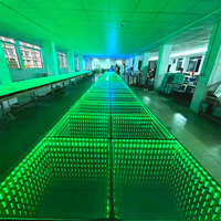 Plancher de danse LED interactif, pliable magnétique, rose, 60 cm x 60 cm, prêt à être expédié, tactile, sans miroir, professionnel