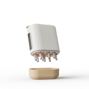 Peigne de croissance des cheveux à lumière rouge Dispositif de massage du cuir chevelu rechargeable par USB avec distributeur de sérum Outil de traitement anti-perte de cheveux - Product Image 1