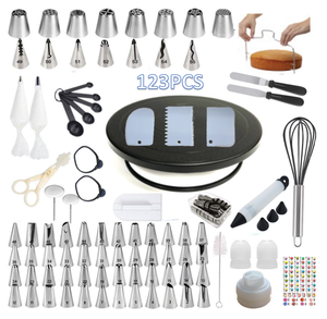 123 pièces ensemble xnmaysun vente chaude gâteau décoration fournitures gâteau plateau tournant Kit Fondant gâteau décoration ensemble d'outils - Product Image 1