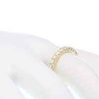 Bague d'anniversaire de mariage pour femme Bague de fiançailles ronde en or 18 carats avec diamants cultivés en laboratoire