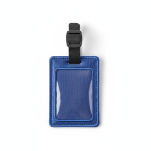 Étiquette de bagage brodée personnalisée en tissu avec fenêtre transparente pour l'adresse et sangle réglable – Idéale pour les voyages et comme cadeau - Product Image 2